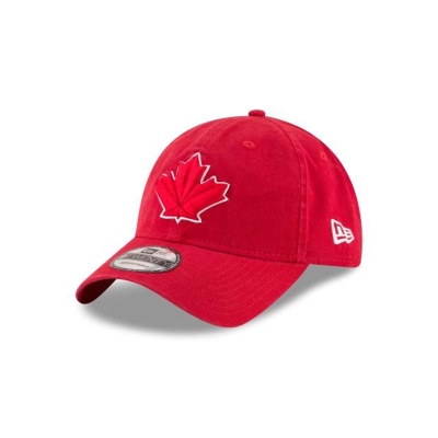 Red Toronto Blue Jays Hat - New Era MLB Core Classic Alt 2 9TWENTY Adjustable Caps USA8074296